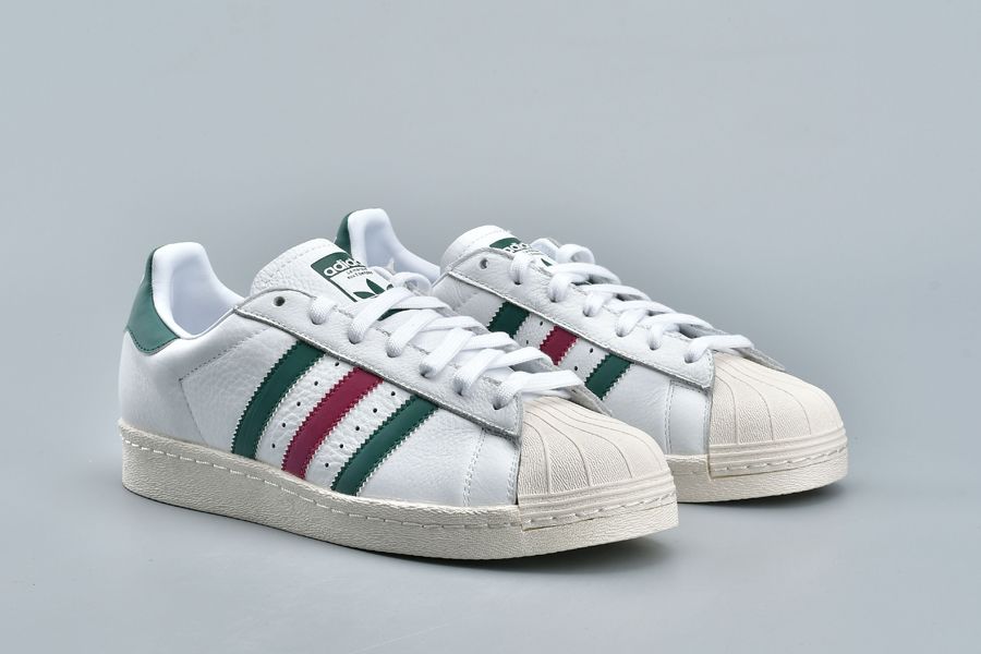 adidas Superstar 80s Italian Stripes White Collegiate Green ...