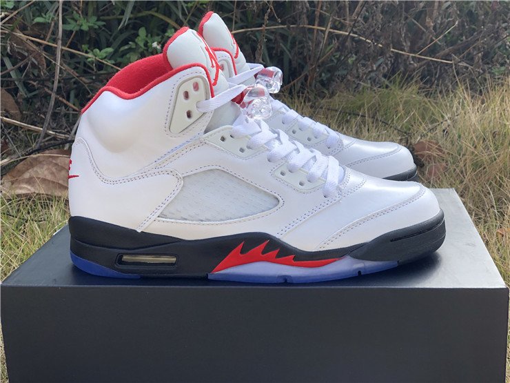 2020 Air Jordan 5 Fire Red With 3M Silver Tongue For Sale