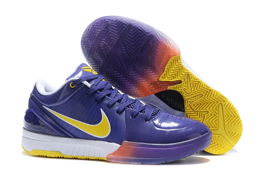 Nike Zoom Kobe 4 Protro Lakers Away PE Purple Yellow For Sale