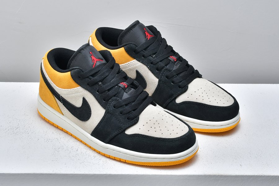 Air Jordan 1 Low Sail University Gold-Black 553558-127 -5