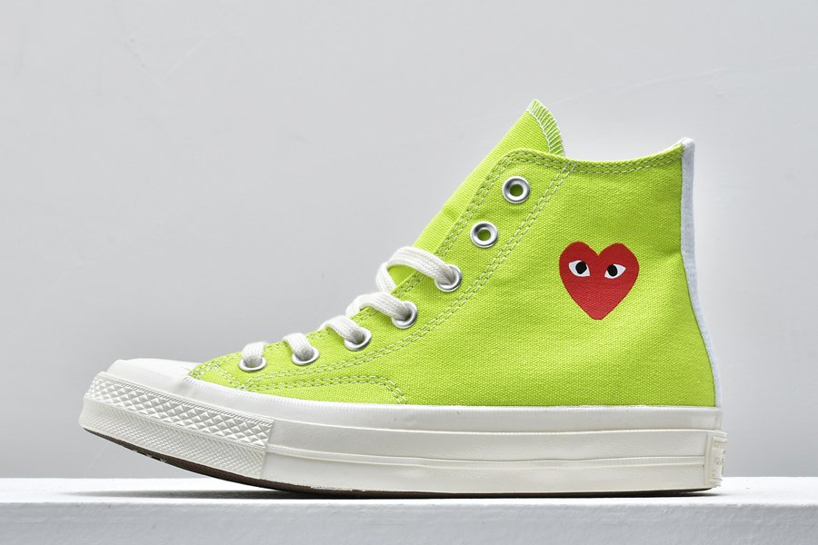 Converse x Comme des Garcons PLAY Chuck Taylor High Lime Green