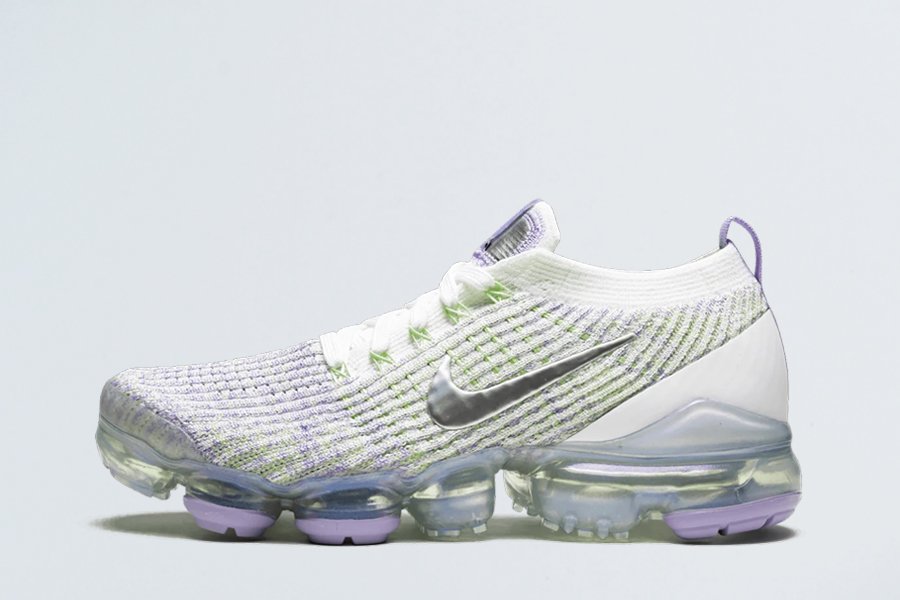 Nike Air VaporMax Flyknit 3 True White Barely Volt-Purple Agate For Sale