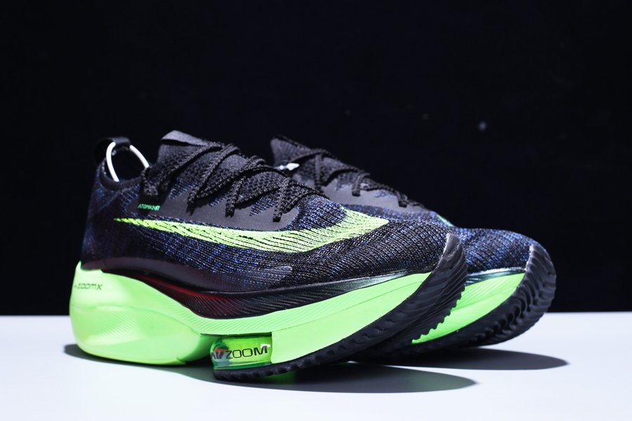 Nike Air Zoom Alphafly Next% Black Green Running Shoes - FavSole.com