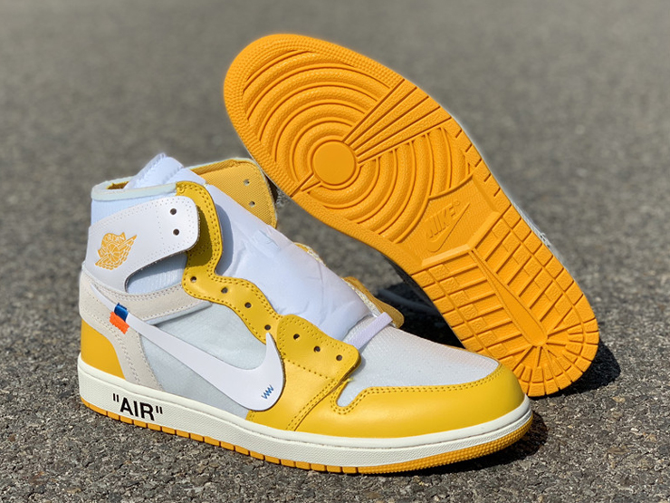 off white jordan 1 canary yellow