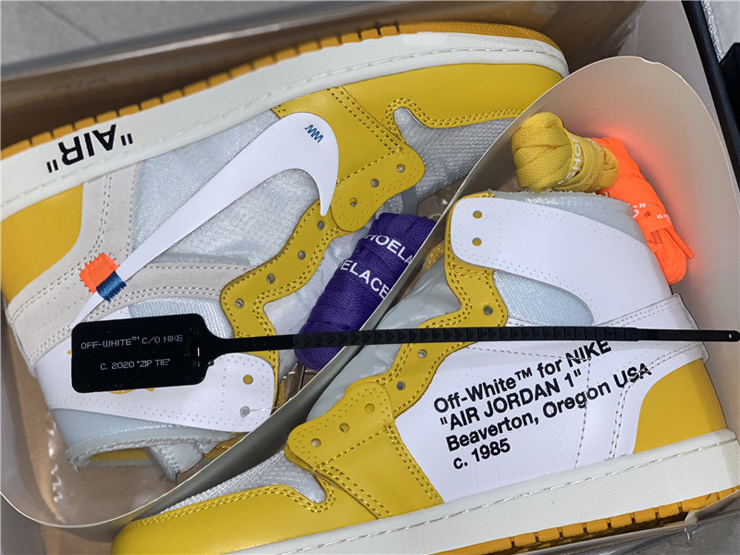 canary yellow off white shoes