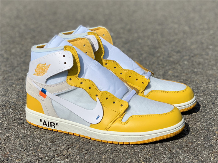 Off-White x Air Jordan 1 Canary Yellow For Sale