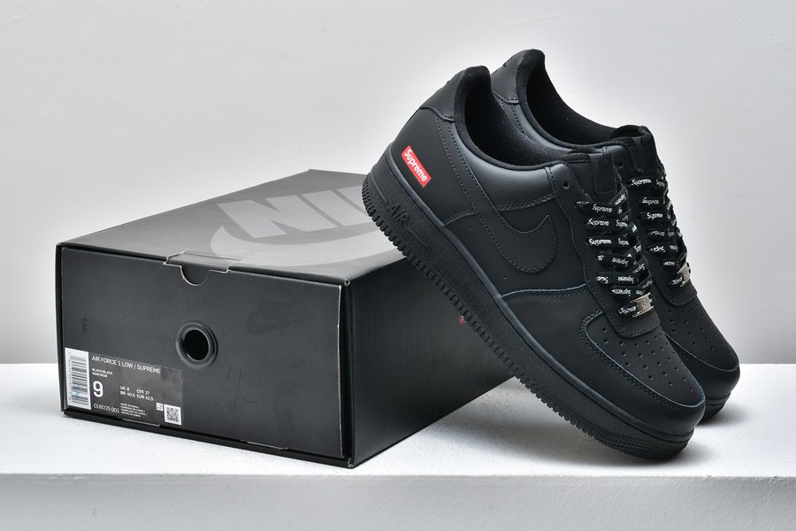 Nike Air Force 1 Low Supreme Black Men's - CU9225-001 - US