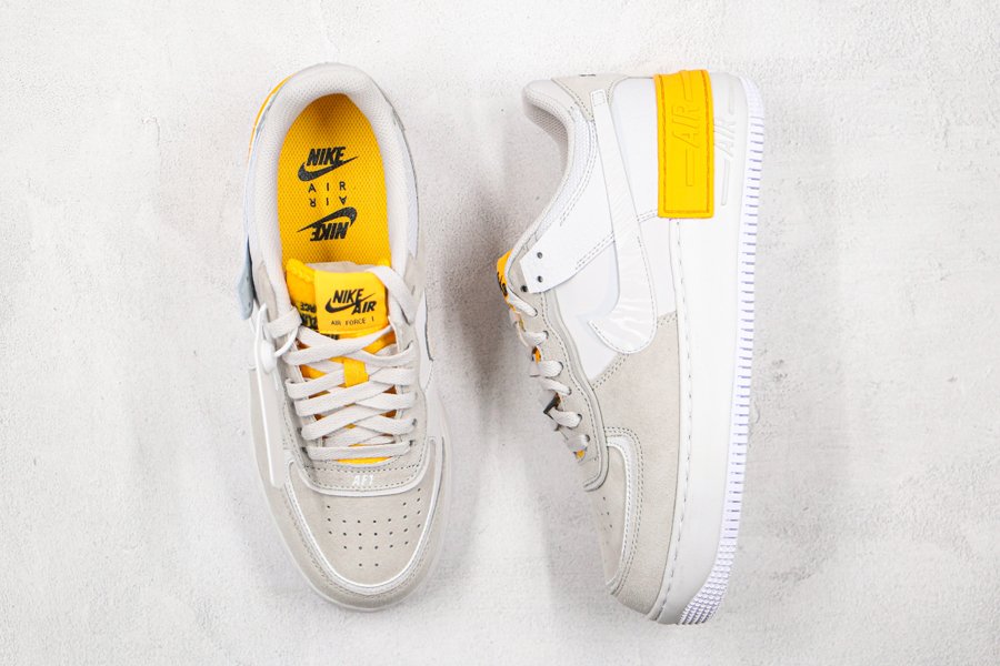 nike air force 1 shadow beige white orange