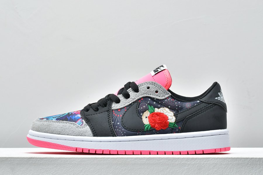 Air Jordan 1 Low OG Chinese New Year 2020 Black Multi-Color For Sale