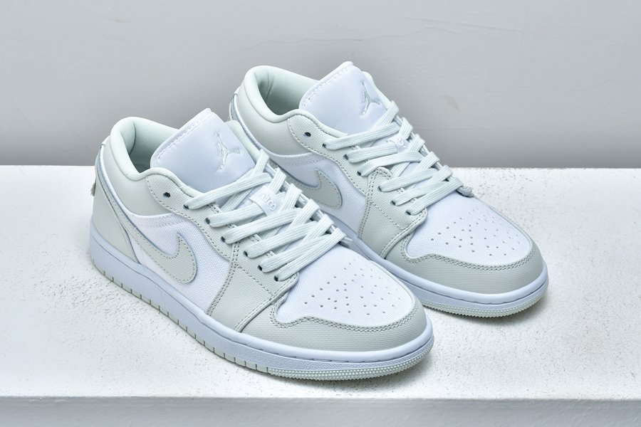 Air Jordan 1 Low “Spruce Aura” With Frayed Wings Logos - FavSole.com