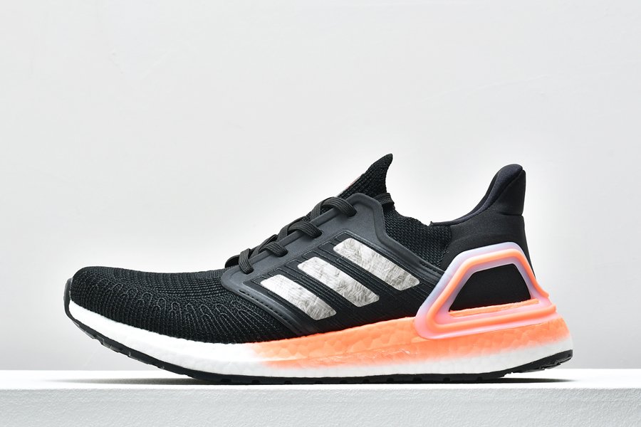 Buy adidas UltraBoost 20 Core Black Signal Coral Running Shoes Online
