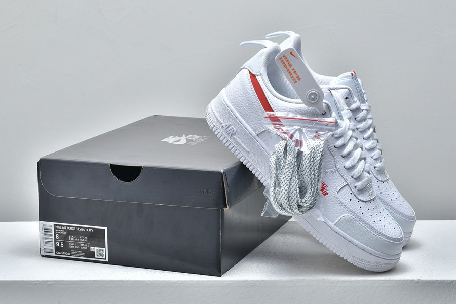 Nike Air Force 1 Low Utility White Red CW7579-101 - FavSole.com