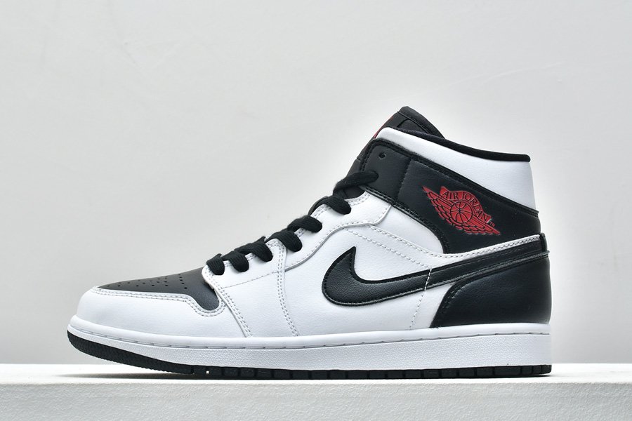 Air Jordan 1 Mid Reverse Black Toe Sneakers BQ6472-101