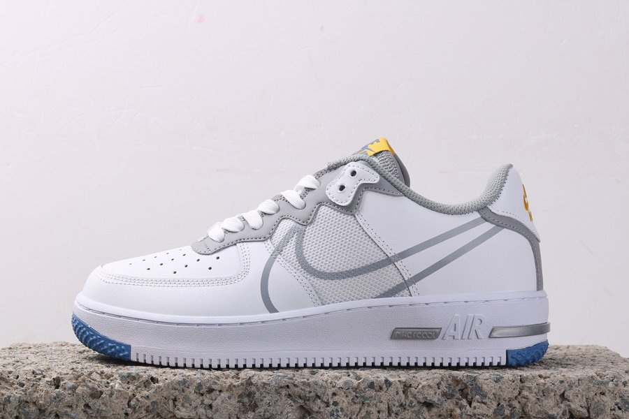Nike Air Force 1 React White Smoke Grey CT1020-100 For Sale
