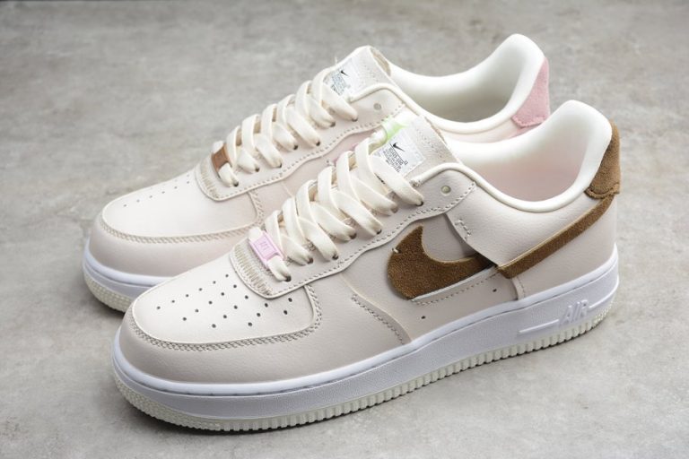 Beige Nike Air Force 1 LXX Vandalised With Pink and Brown Swooshes ...