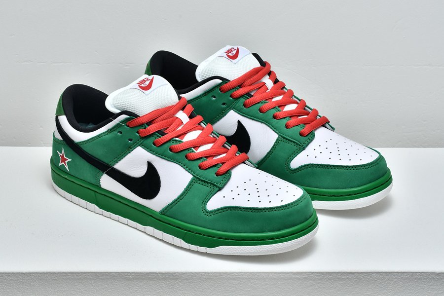 Nike Dunk Low Pro SB “Heineken” Classic Green/Black-White-Red - FavSole.com