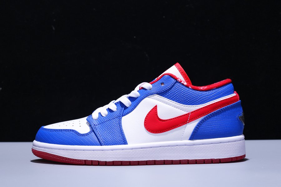 Air Jordan 1 Retro Low East Side White Red Royal 309192-161 For Sale