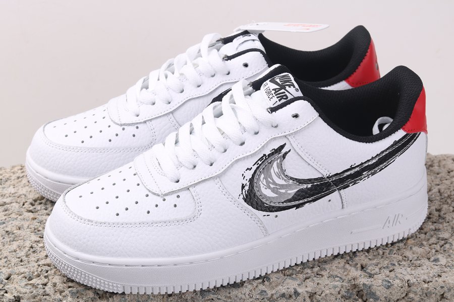 Nike Air Force 1 Low “Brushstroke” In White - FavSole.com