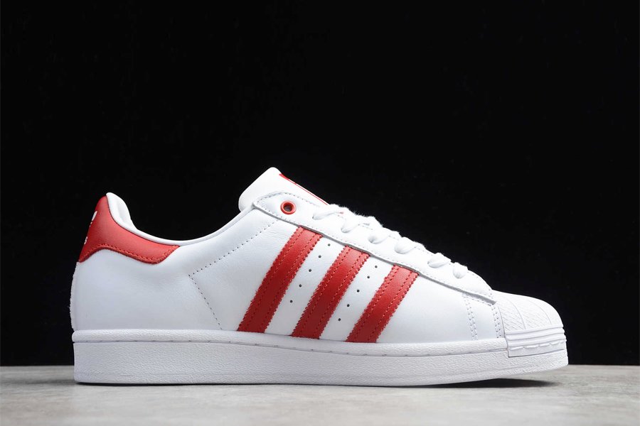 White Red adidas Superstar Surfaces With Stick-On Velcro Patches ...