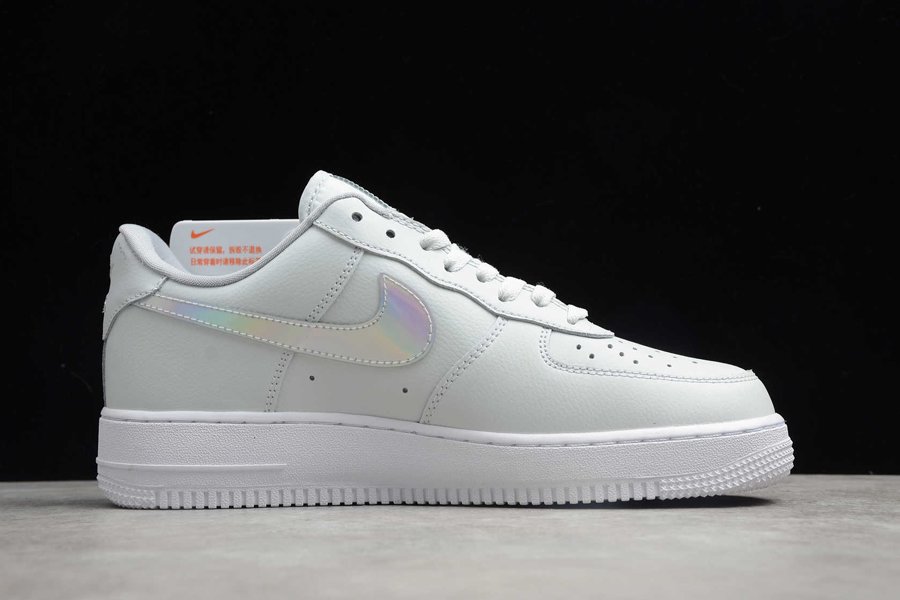 Men’s and Women’s Nike Air Force 1 Low Iridescent Swoosh Aura - FavSole.com