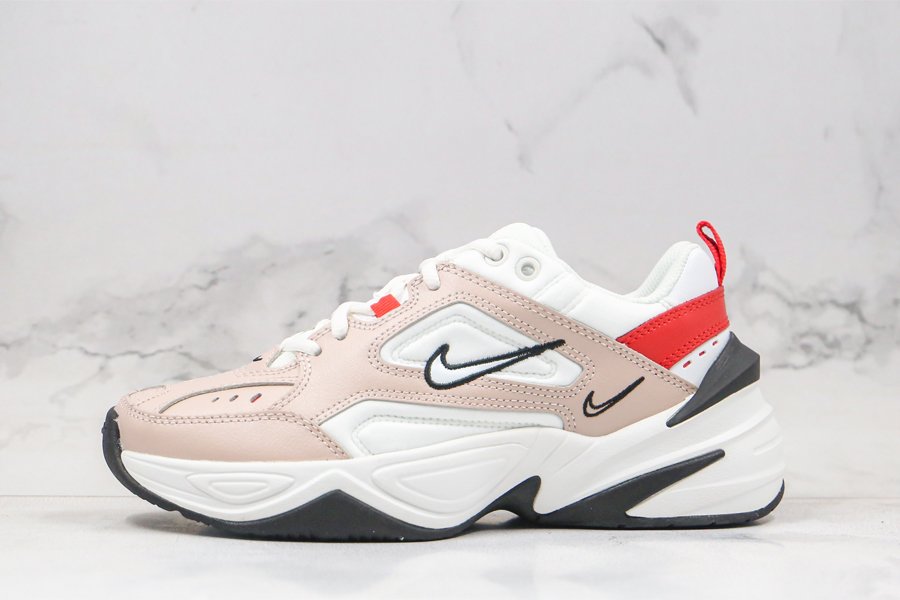 Nike M2K Tekno Fossil Stone Summit White-Red Online Sale