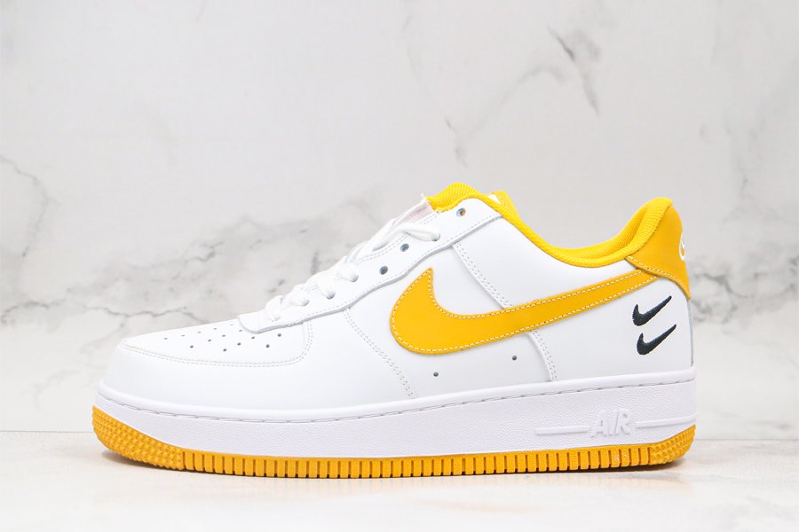 Buy Nike Air Force 1 Low White Yellow With Double-stacked Swoosh