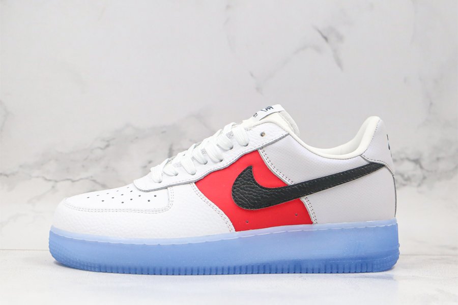 Nike Air Force 1 Low EMB With Icy Soles White Red CT2295-110 Sale