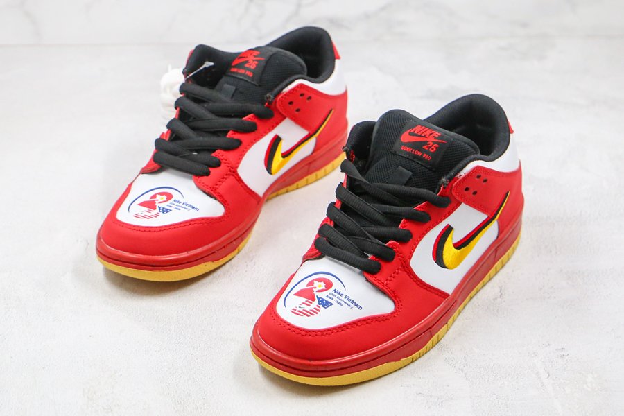 Nike SB Dunk Low “Vietnam 25th Anniversary” Red White Yellow - FavSole.com