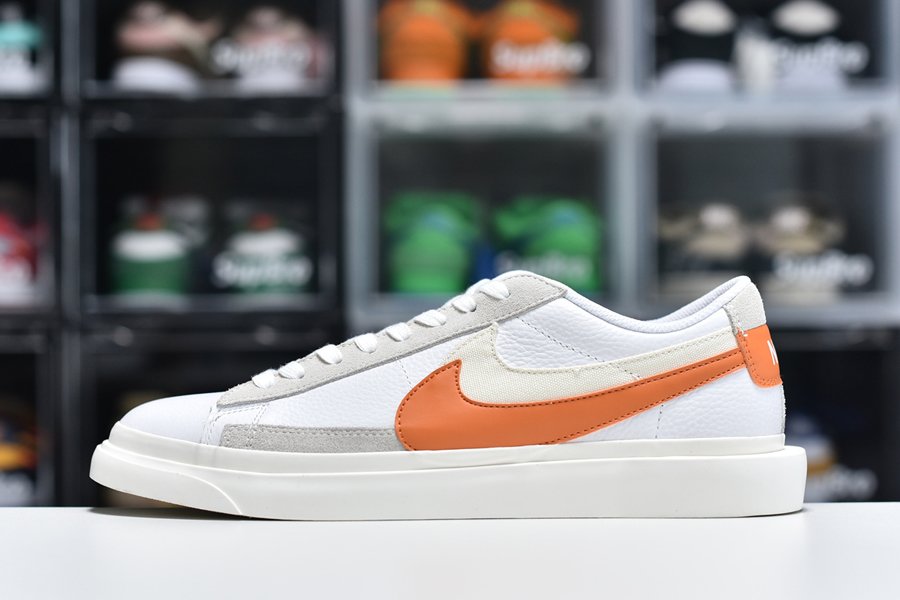 sacai x Nike Blazer Low White Magma Orange To Buy