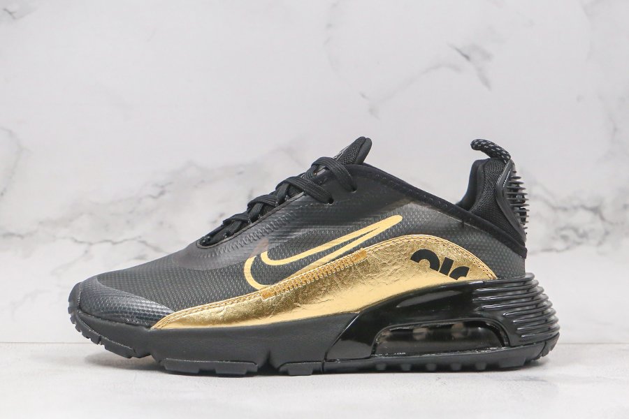 Mens Nike Air Max 2090 Casual Shoes Black Metallic Gold To Buy