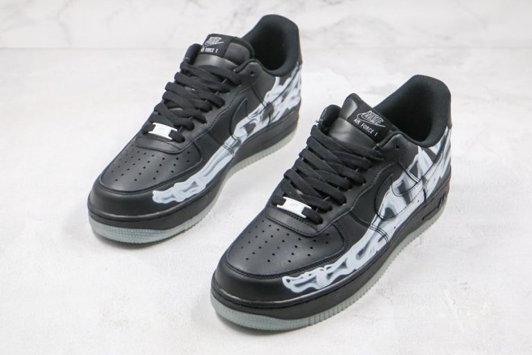 black skeleton air force 1