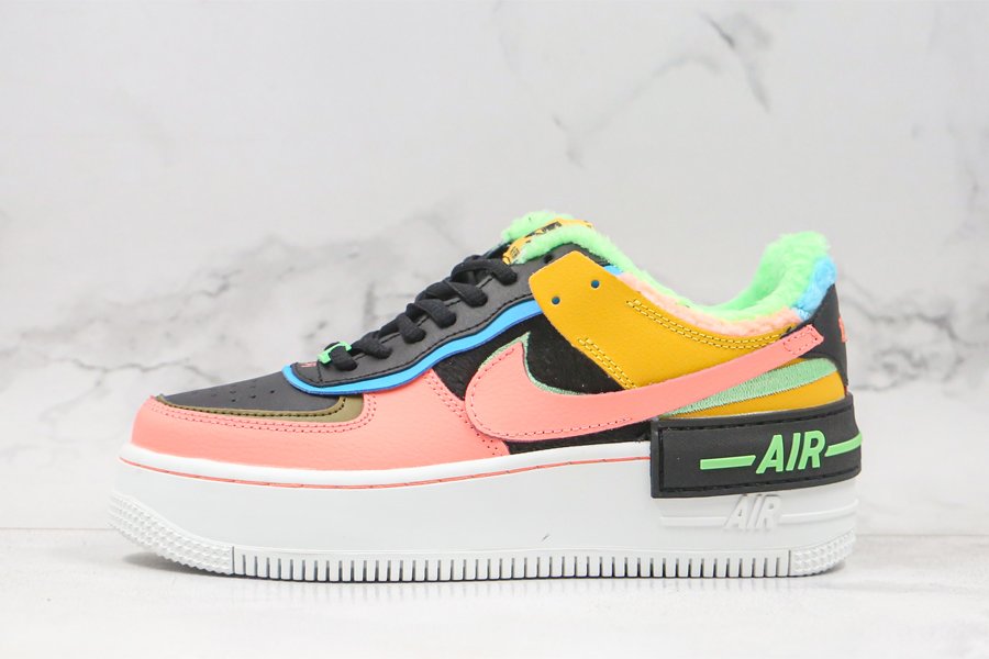 Nike Air Force 1 Shadow SE Solar Flare Atomic Pink-Baltic Blue Womens
