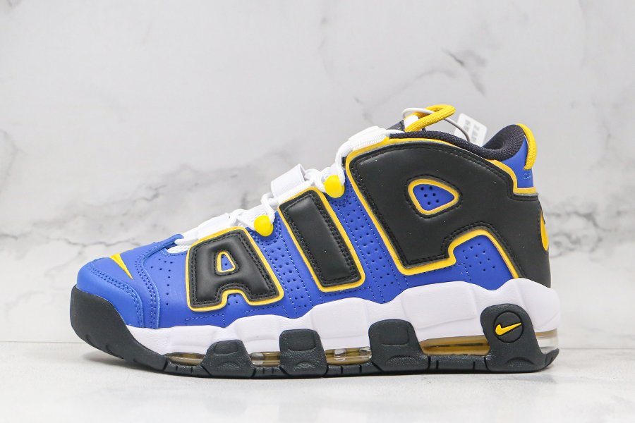 Nike Air More Uptempo Peace Love Basketball Game Royal Speed Yellow-Black