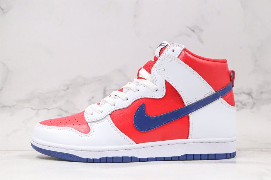 Nike Dunk High LA Clippers White Rapid-Varsity Red-Blue