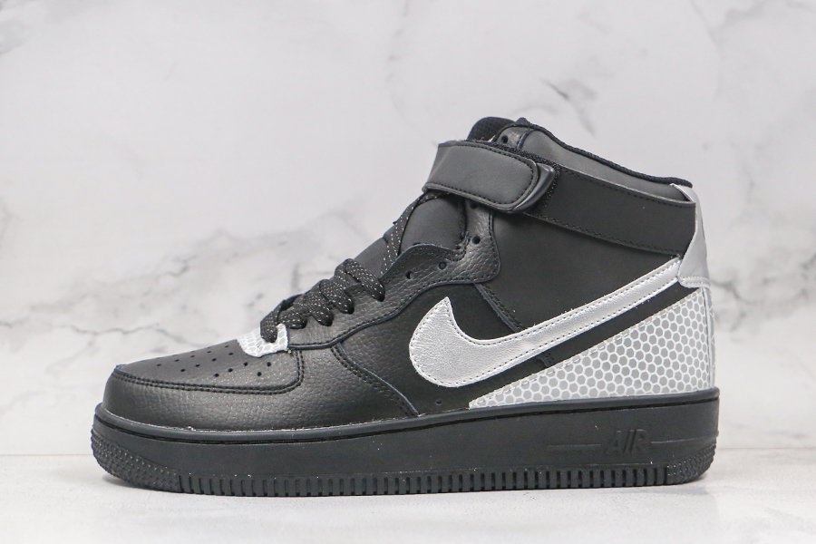 3M x Nike Air Force 1 High Leather Black Silver CU4159-001 To Buy