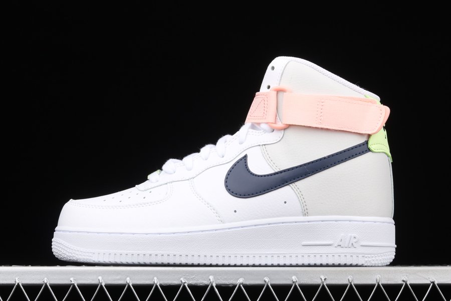 Nike Air Force 1 High White Navy Pink