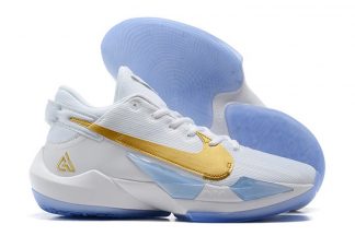 Nike Zoom Freak 2 White Gold Basketball Sneakers