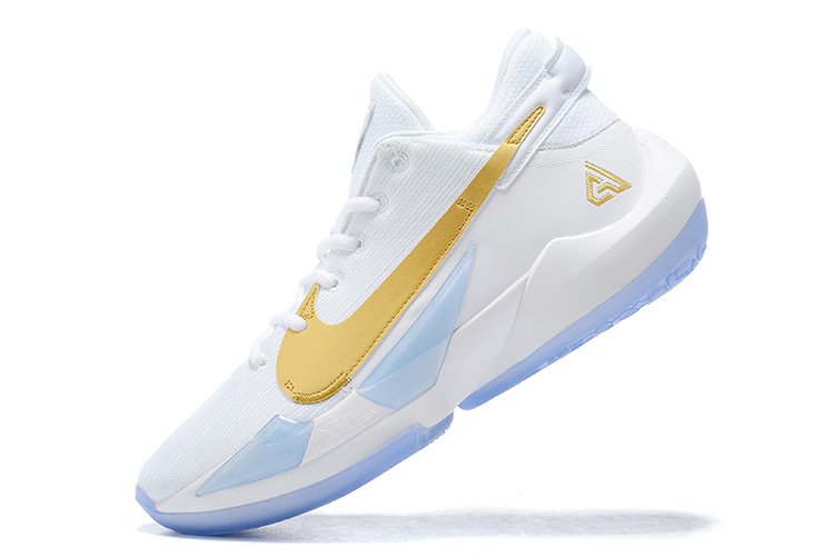 Nike Zoom Freak 2 White Gold Basketball Sneakers