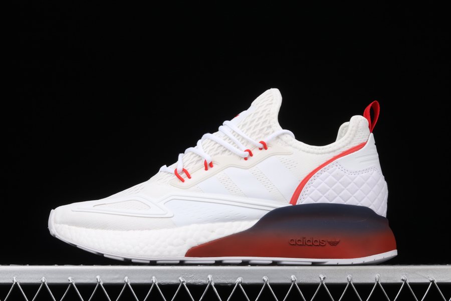 adidas ZX 2K Boost White Black Red FZ4640 Outlet