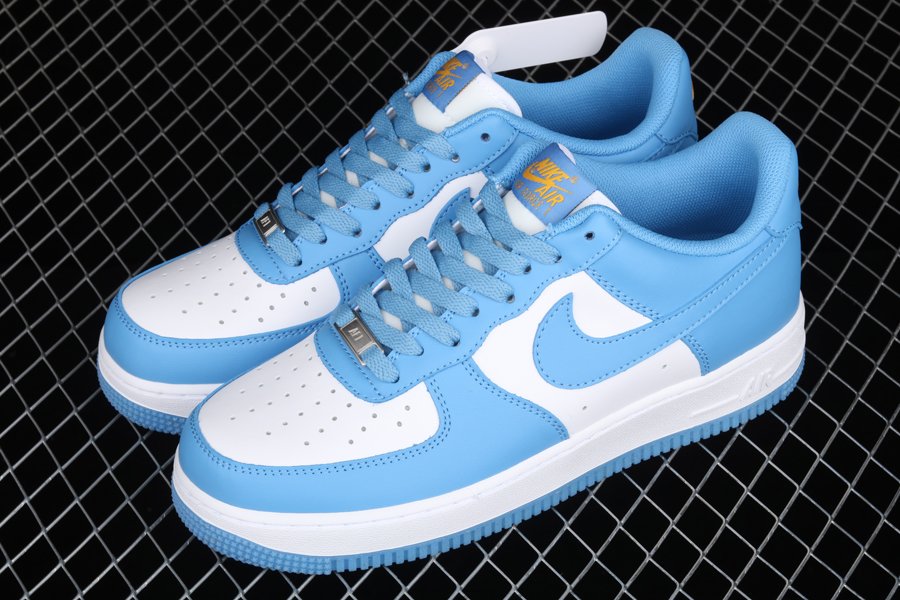 Nike Air Force 1 Low “UNC” White Blue Gold - FavSole.com