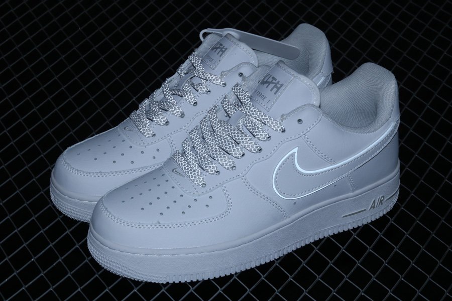 Reflective 3M Nike Air Force 1 ’07 All White - FavSole.com