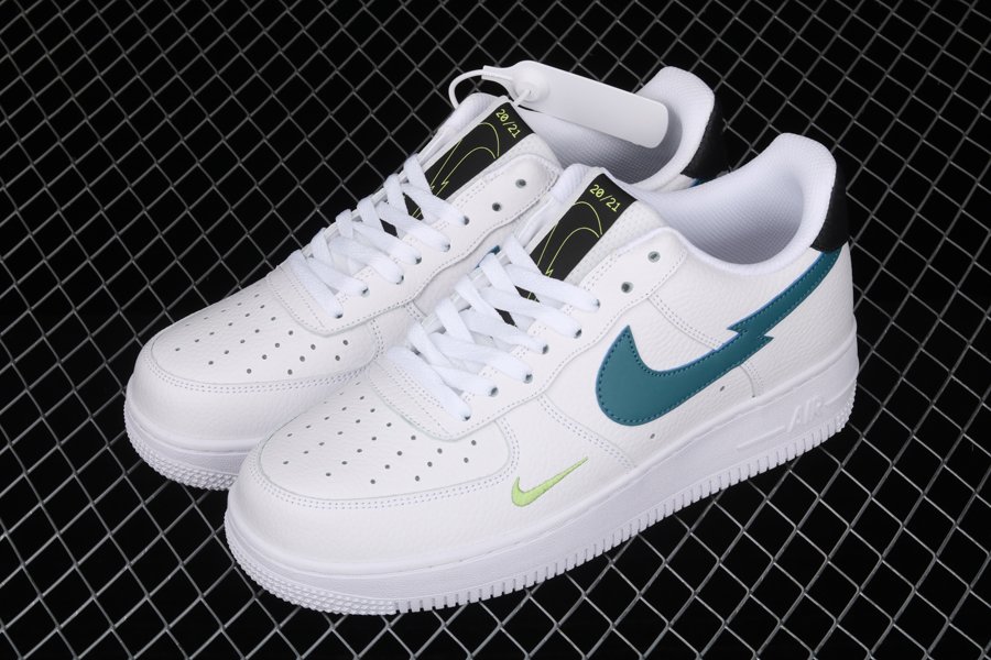 White Nike Air Force 1 Low With Lightning Bolt Swooshes DJ6894-100 ...