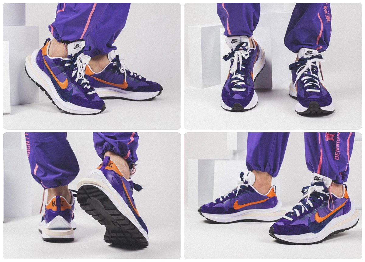 sacai x Nike VaporWaffle Dark Iris On Feet