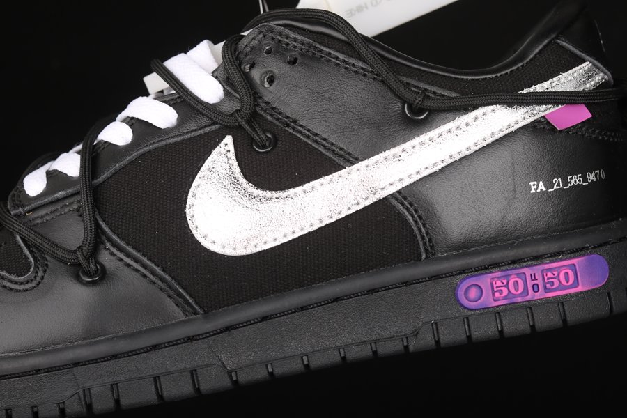 Off-White™ x Nike Dunk Low The 50 Black/Silver