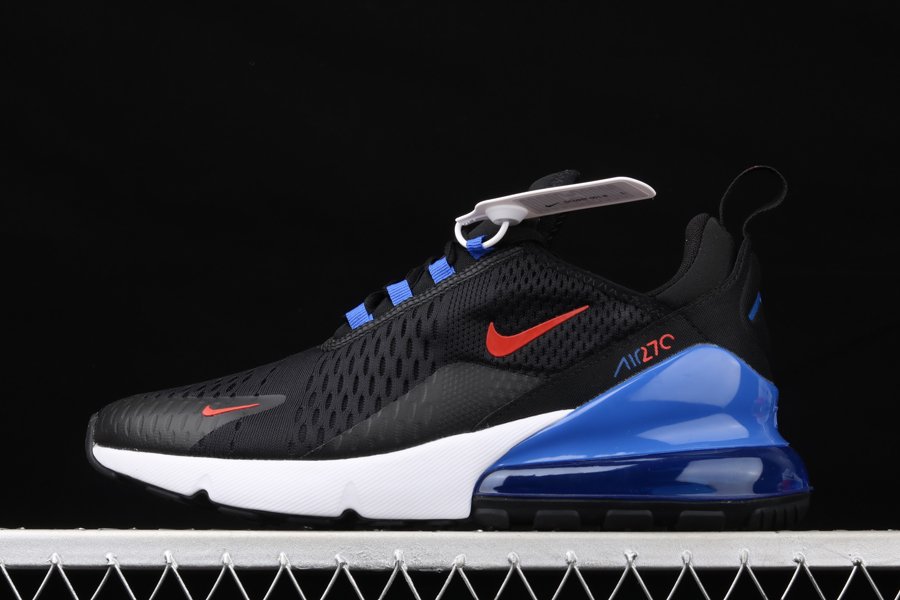 Nike Air Max 270 Black Chile Red-Hyper Royal-White DC0957-001 On Sale