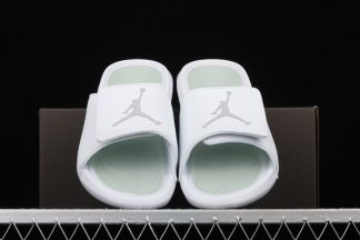 Nike Jordan Hydro 6 Slides White Silver-Grey Sconti