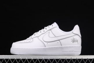 Stussy x Nike Air Force 1 Low Reflective White Silver