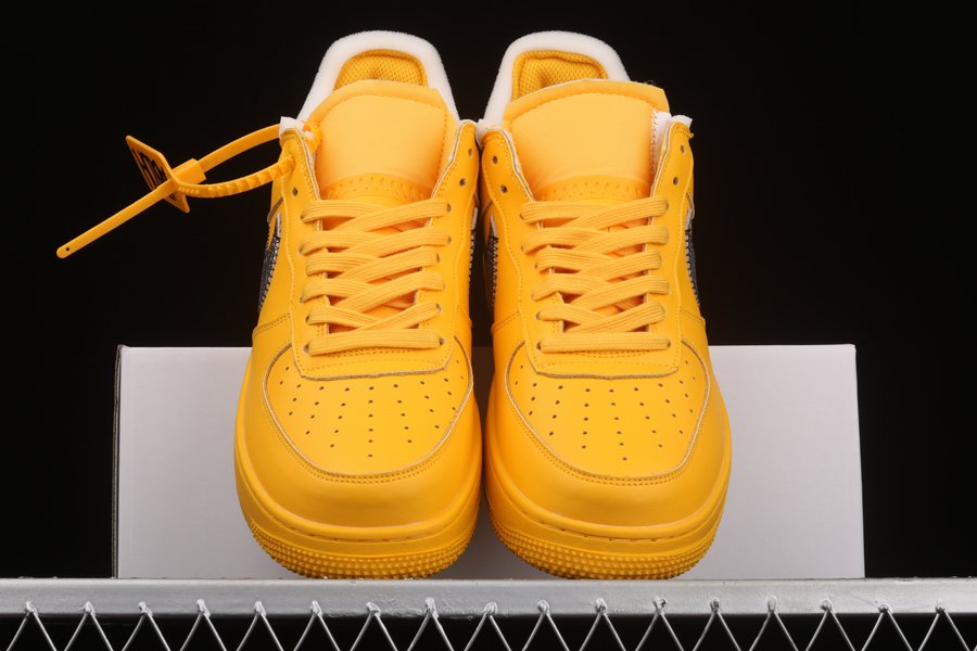 Off-White Nike Air Force 1 Low University Gold (DD1876-700) in University  Gold/Black-Metallic Silver, releasing July 2021, for…
