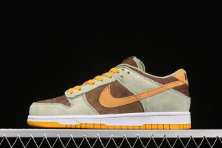 DH5360-300 Nike Dunk Low Dusty Olive Pro Gold