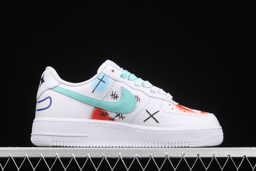 Rainbow Paint Nike Air Force 1 Low “Why So Serious” Personalized Custom ...